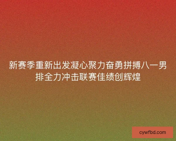 新赛季重新出发凝心聚力奋勇拼搏八一男排全力冲击联赛佳绩创辉煌